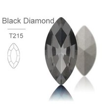 아쿠아씰 크리스탈 라인석 상단 스톤 의류 공예 쥬얼리에 적합한 라인스톤에 유리 접착제, Black Diamond+5X10mm 10Pcs