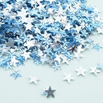 꾸미기 공예 부자재 반짝이 스팽글 큐빅 별 하늘색 200p 취미클래스 D.I.Y 소품 교구
