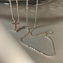 하늘비즈 목걸이 십자 펜던트