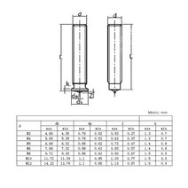 스터드용접기 Welding Screws Spot Head M3 M4 M5 M6 M8 Size Solid Studs Full Standard Pitch Male Bolts, 04 M6 (30pcs)_07 25mm