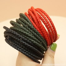 레자가죽 매쉬끈 4mm 5mm 6mm 키링 팔찌 만들기 재료, 09.브라운5mm_1롤, 1개