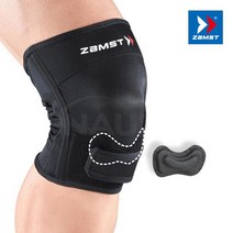 잠스트 ZAMST RK 2 무릎보호대 무릎 좌 우 흔들림 방지 및 하부 서포터 배구 농구 달리기 러닝용 보호대, 블랙/L