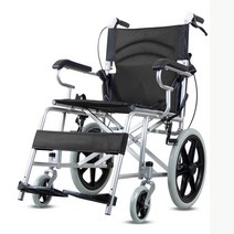 [접이식수동휠체어] 최신모델 경량형 수동 접이식 편안한 휠체어, 보호자형