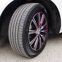 볼보 XC60 휠 홀로그램 스티커 휠마스크 튜닝, 홀로그램핑크