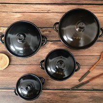 천연 황토 옹기방 손잡이 내열냄비 찜기 모음 뚝배기, 미니(찜기)