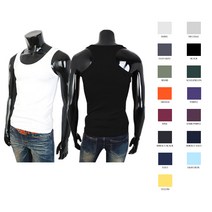 [뉴센] 15Color 면 스판 남자 망고나시 남성 런닝셔츠 민소매 이너