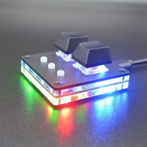 단축키 키보드 매크로 미니 키패드 미니 프로그래밍 rgb 2key 복사 붙여넣기 포토샵, 검은색, 파란색 스위치