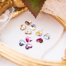 2 F 플랫백 10 color 하트 정품 로브스키 재료 네일 스와 보석파츠 6mm