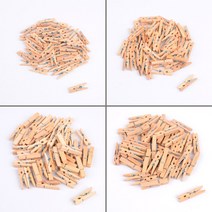 규즈몰 벽에 사진 붙이기 가랜드 나무 집게 폴라로이드 감성 노끈 사진 걸이 미니, 사이즈, 2.5cm
