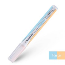 일본 KOKUYO 비틀 팁 듀얼 컬러 형광펜 마커 펜 크리 에이 티브 편지지 학생 PM-L303, 04 Pastel Blue Orange