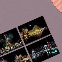 새로운 집콕 놀이 각종 야경 스크래치북 컬러링북_5899EA, 네덜란드풍차