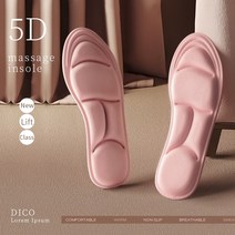 커지는 높이 5D 메모리 폼 정형외과 스포츠 신발 깔창 남성 평발 아치 지원 마사지 족저근막염 깔창