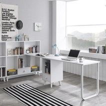 폭좁은 긴테이블 책장세트 사무실 상담 숙소 책장diy 게스트하우스 미니 파티션, 워시