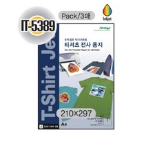 폼텍 티셔츠 전사용지 IT5389 3매 전사지