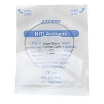 오다리교정깔창 AZDENT-치과 교정용 슈퍼 탄성 리버스 커브 라운드 아치 와이어 NITI 합금 Archwire 상단 하단 2 개/팩, [03] 1 Pack 012 Lower