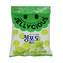 롯데 젤리셔스 청포도젤리 72g, 1개