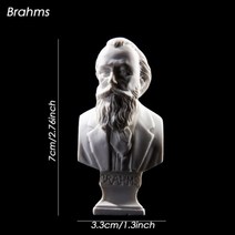 북조각 그리 신화 석고 동상 데이비드 수지 피규초상화 흉상 미니 그리기 연습 공예, Brahms X