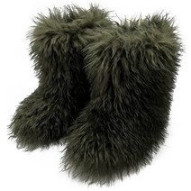 털부츠 스노우부츠 여성 편안하고 따뜻한 스키 캐주얼 아늑한 코튼 2023 겨울, 01 dark green_03 38