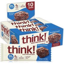 think! Thin High Protein Bars 띵크 띤 바 브라우니 크런치 10개입