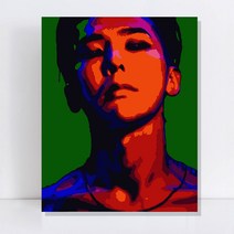 피포페인팅 꽃그림 퍼즐페인팅 취미키트 유화그리기 세트 풍경화 예쁜그림 셀프그림 유화그림 색칠도안 색깔칠하기, G-Dragon-c, 40x50(속틀), 물감을 제공하여 스스로 색칠하다.