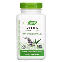 네이쳐스웨이 바이텍스 과일 400mg 베지 캡슐 320정, 100 개, 1개, 100정