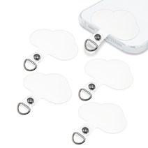 펜던트 태그홀더 5P 분실방지 손목 스트랩 걸이 줄 행온택, 5. 구름형-매트 그레이5P, 5개