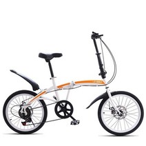 SLATE 접이식 자전거 미니벨로 출퇴근 입문용 산악 MTB 24 25 인치 성인용 미끄럼 방지 및 내마모성 타이어 편안한 소프트 시트 쿠션 7 단 속도 야외 오프로드 20 in, [01] 20In, [01] 7, [04] White spoke