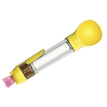 Jeremytown 다목적 포터블 트래블 펫 워터 컵 + 파우치 + 그래너리 캔 강아지용 물병 500ml, 1개, Yellow