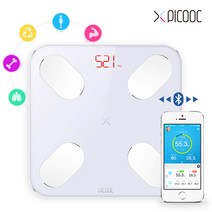 피쿡 CQ MINI 인바디 스마트 체중계 신체 데이터 측정, 화이트, CQ_MINI