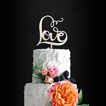 Gorgeous”LOVE” Cake Topper for any occasion - Bridal Shower Engagement Party Wedding Anniversary, 1
