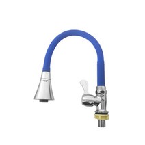 칼라 단수자바라 세로 실리콘 수도꼭지 교체형코브라호환가능, 블루, 1개