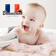 보니숑 프랑스 아기담요 끈이있는 신생아블랭킷 라지사이즈, 타이블랭킷(라지)-앤시크