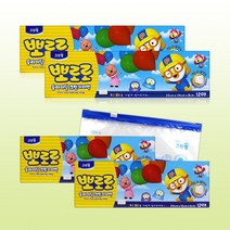 크린랩 뽀로로 슬라이딩 지퍼백 (소)2+(대)2 /스탠딩, 단품