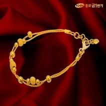 종로금1번가 팔찌 순금24K 주얼리 18.75g 더블골든볼 체결고리무료