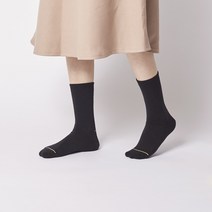 PL-001 삭스핏 블랙 플레인 크루삭스 아동양말 초등학생양말 (210-230mm)