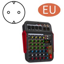 믹싱 사운드믹서 음향믹서기무선 6 채널 오디오 믹서 휴대용 믹싱 콘솔 USB 인터페이스 48V 팬텀 파워, 01 MG6-EU