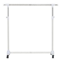 손할매 선반형 싱글 높이가로조절 이동식행거 블랙+화이트, 4082