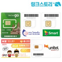 라오스유심 캄보디아유심칩 미얀마 데이터 무제한 현지전화 그랩이용, 라오스 UNITEL 매일500MB 무제한, 28일