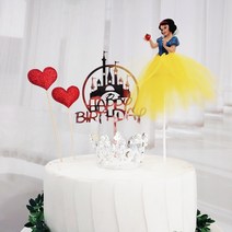 써니토퍼] 공주님토퍼 + 궁전아크릴토퍼 + 하트픽2p + 미니왕관, 백설공주