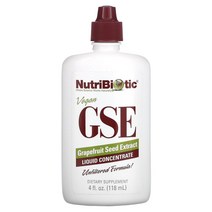 NutriBiotic 비건 GSE 자몽 씨추출물 농축액 118ml(4fl oz), 4 액상 온스, 4 액상 온스