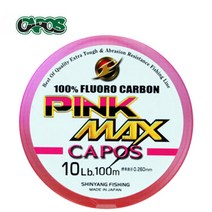 FL/카포스 핑크맥스 100m 카본라인 (배스루어낚시줄), 14LB
