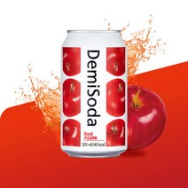 데미소다 저탄산 과즙음료 레드애플, 350ml, 24개