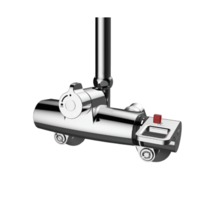 로얄앤컴퍼니 로얄토토샤워기 공중용샤워기 RBT310 입식샤워수전 - ON/OFF 방식 자동온도조절 ( 샤워전용 - 파이프 ), 1세트