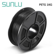 프린트보드 필라멘트 SUNLU PETG 1kg 1.75mm 공차 0.02mm FDM 3D 프린터 소재 깔끔한 라인 빠른 배송 무독성 기포 없음114229, PETG-BLACK