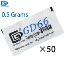 열 전도성 접착제 쿨링팬 컴퓨터팬 케이스쿨러 본드 그리스 페이스트 실리콘 석고 LED 칩 방열판 컴파운드 고성능 회색 GD66 50 개 g