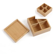 공간박스 4칸 수납보관함 덮개형 미니정리함 사무용품정리함 보관박스 멀티수납함 영수증보관함 도장보관함 리