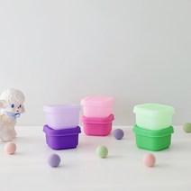 제인제인 실리콘 이유식용기 200ml 2개 6개 세트, 멀티
