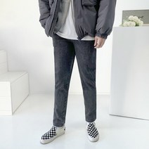 남자 28부터 40 빅 사이즈 빈티지 워싱 히든 밴딩 피치기모 슬림핏 데님 청바지 팬츠