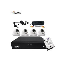 이지피스 고화질 500만 화소 4채널녹화기 자가 설치 풀세트 (2TB HDD+돔카메라4)