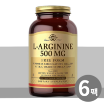 솔가 L-아르기닌 500mg 베지터블 캡슐, 250정, 6통